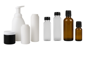 transparent bottles